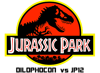 "Collaborative" Jurassic Park Dilophocon vs JP12 Logo
