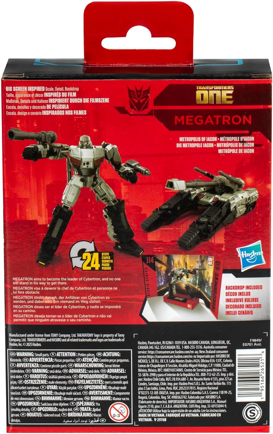 "Studio Series" Megatron Box (Back)